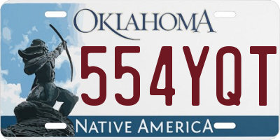 OK license plate 554YQT