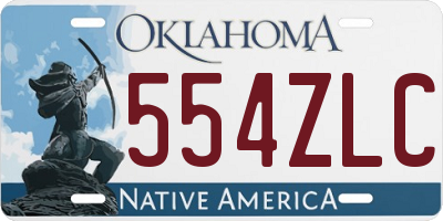 OK license plate 554ZLC