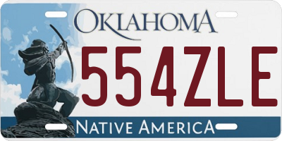 OK license plate 554ZLE