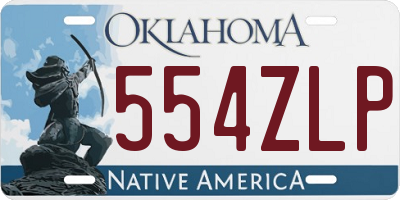 OK license plate 554ZLP