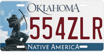 OK license plate 554ZLR