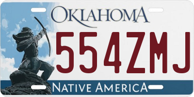 OK license plate 554ZMJ