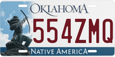 OK license plate 554ZMQ