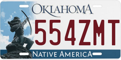 OK license plate 554ZMT