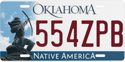 OK license plate 554ZPB
