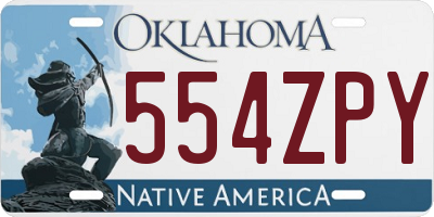 OK license plate 554ZPY