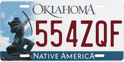 OK license plate 554ZQF