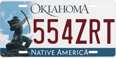 OK license plate 554ZRT