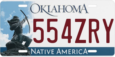 OK license plate 554ZRY