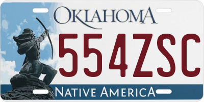 OK license plate 554ZSC