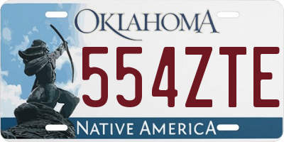 OK license plate 554ZTE