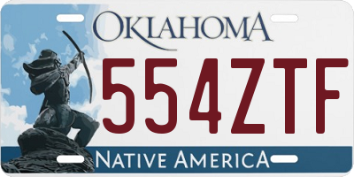 OK license plate 554ZTF