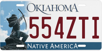 OK license plate 554ZTI
