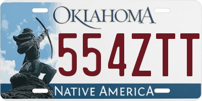 OK license plate 554ZTT