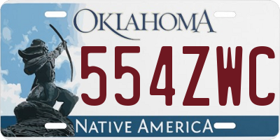 OK license plate 554ZWC