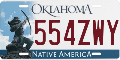 OK license plate 554ZWY