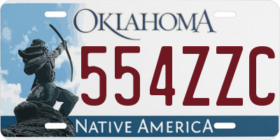 OK license plate 554ZZC