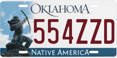 OK license plate 554ZZD