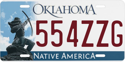 OK license plate 554ZZG