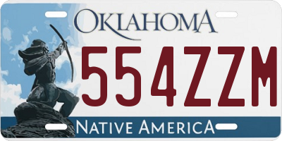 OK license plate 554ZZM