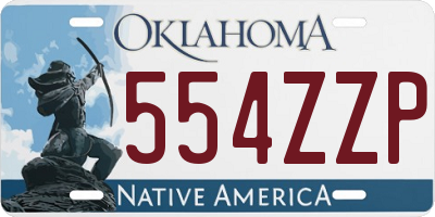 OK license plate 554ZZP