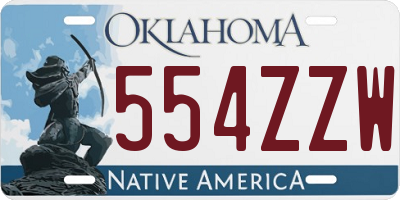 OK license plate 554ZZW