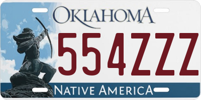 OK license plate 554ZZZ