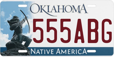 OK license plate 555ABG