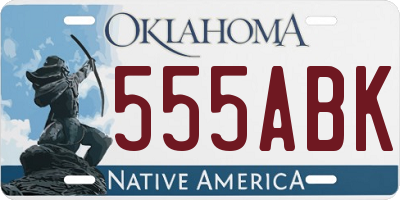 OK license plate 555ABK
