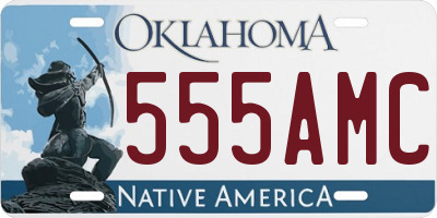 OK license plate 555AMC