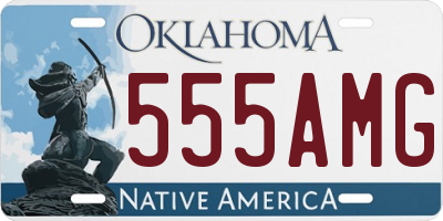 OK license plate 555AMG