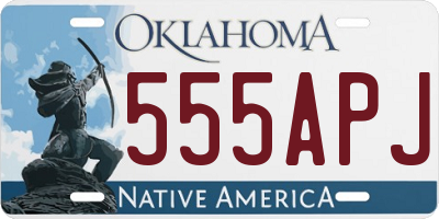 OK license plate 555APJ