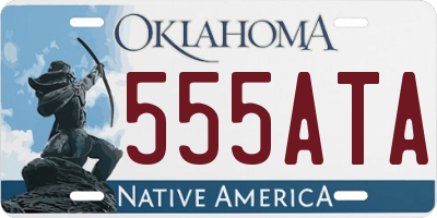 OK license plate 555ATA