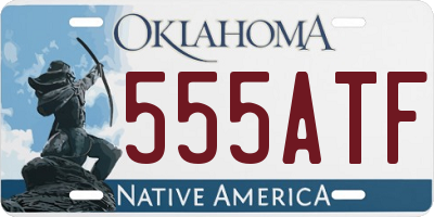 OK license plate 555ATF