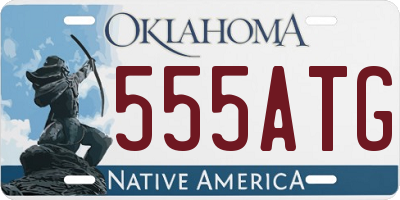 OK license plate 555ATG