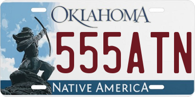 OK license plate 555ATN