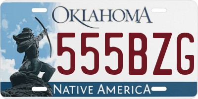 OK license plate 555BZG