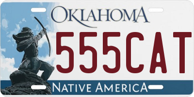 OK license plate 555CAT