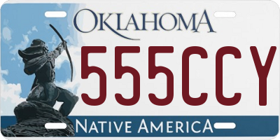 OK license plate 555CCY