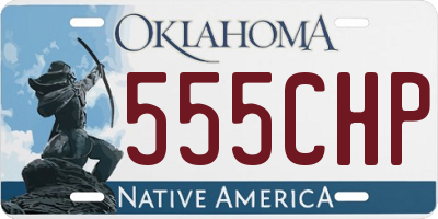 OK license plate 555CHP