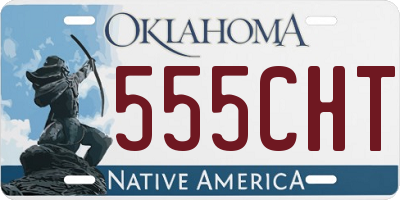 OK license plate 555CHT
