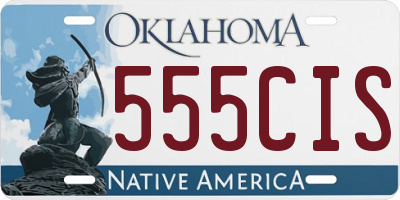 OK license plate 555CIS