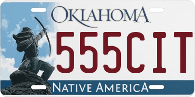OK license plate 555CIT