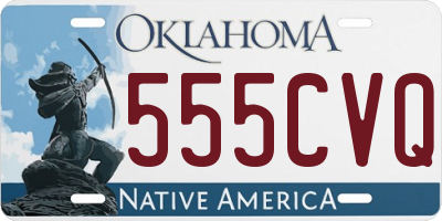 OK license plate 555CVQ