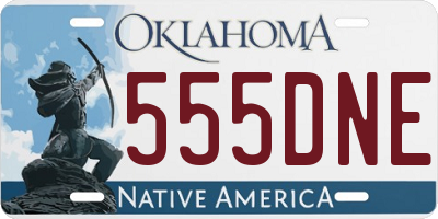OK license plate 555DNE