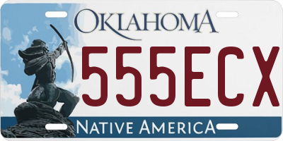 OK license plate 555ECX
