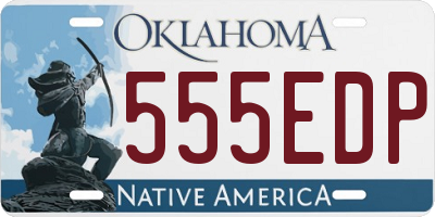 OK license plate 555EDP