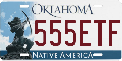 OK license plate 555ETF