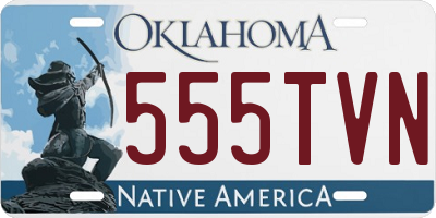 OK license plate 555TVN