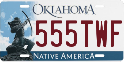 OK license plate 555TWF